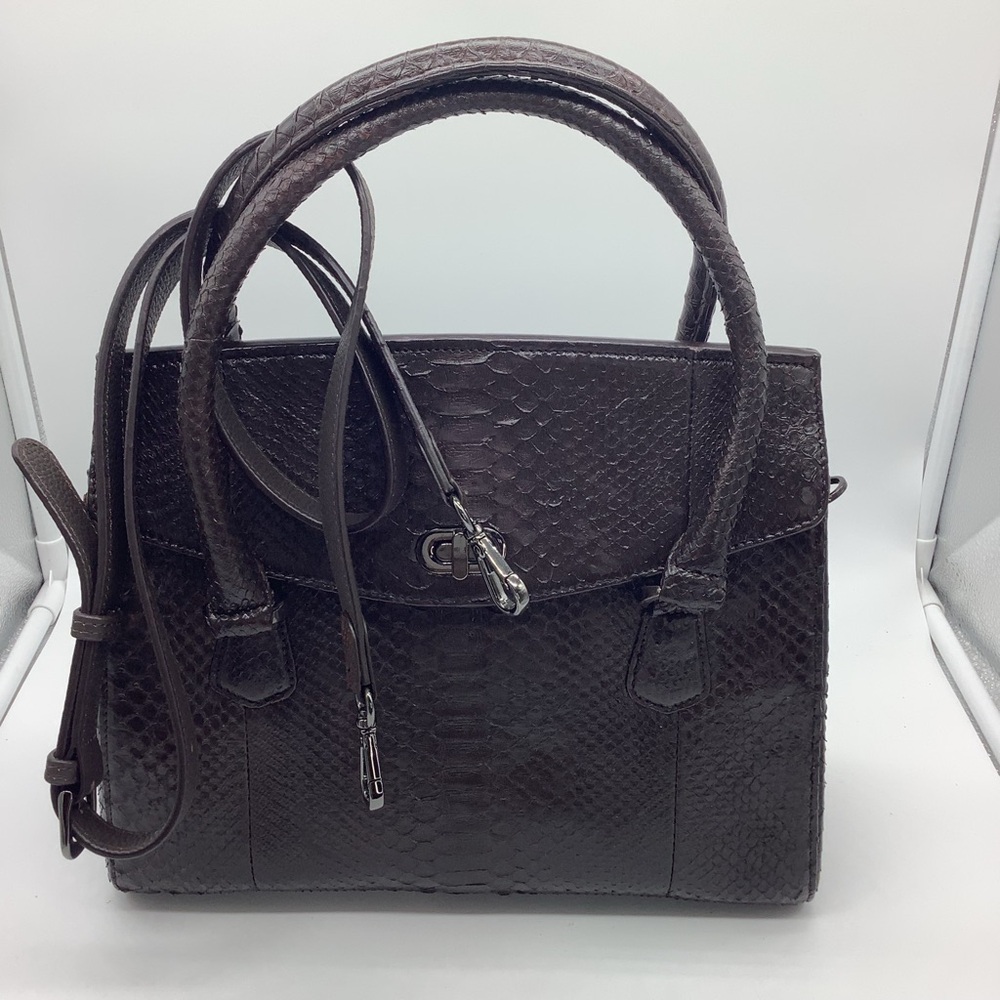 Brown Exotic Kelly Style 2 way bag